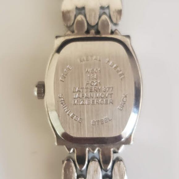 M.Z. Berger Women's Watch WS01 Silver Tone and Black Band Running - Picture 7 of 7